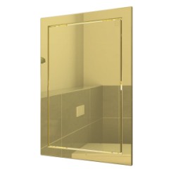 L2025 gold, Push revision hatching door 218kh268 with flange 196kh246 ABS, décor