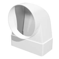 90° connector between rectangular duct 60x120 and round duct D100