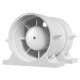 Axial duct inlet-and-exhaust fan with fastening set BB D125