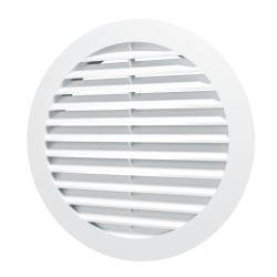 Outside round grill D200 with flange D160, ASA plastic
