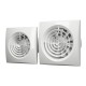 Axial exhaust fan with controller Fusion Logic 1.1 and back flow valve BB D100, Ivory