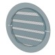 Outside round grill with screen D125 with flange D100, Aluminum