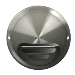 Exhaust wall outlet with flange D100, stainless steel
