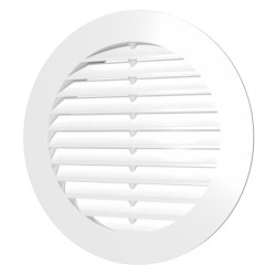 Exhaust round grill with plastic screen D130 and flange D100